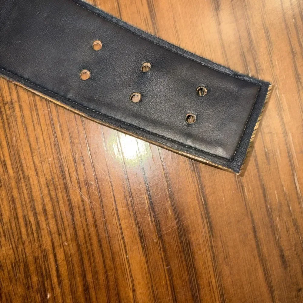 Sharon Burch Gold Embossed Women's statement Belt